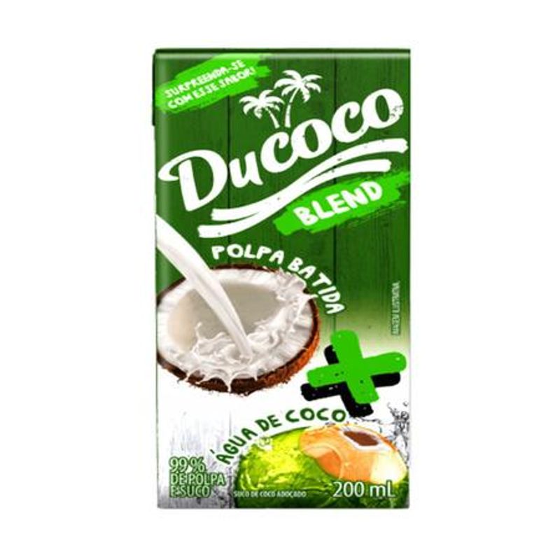 Encontraproduto.com.br - AGUA DE COCO BLEND DUCOCO 200ML TP