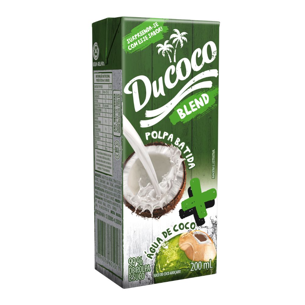 Encontraproduto.com.br - AGUA DE COCO BLEND DUCOCO 200ML TP