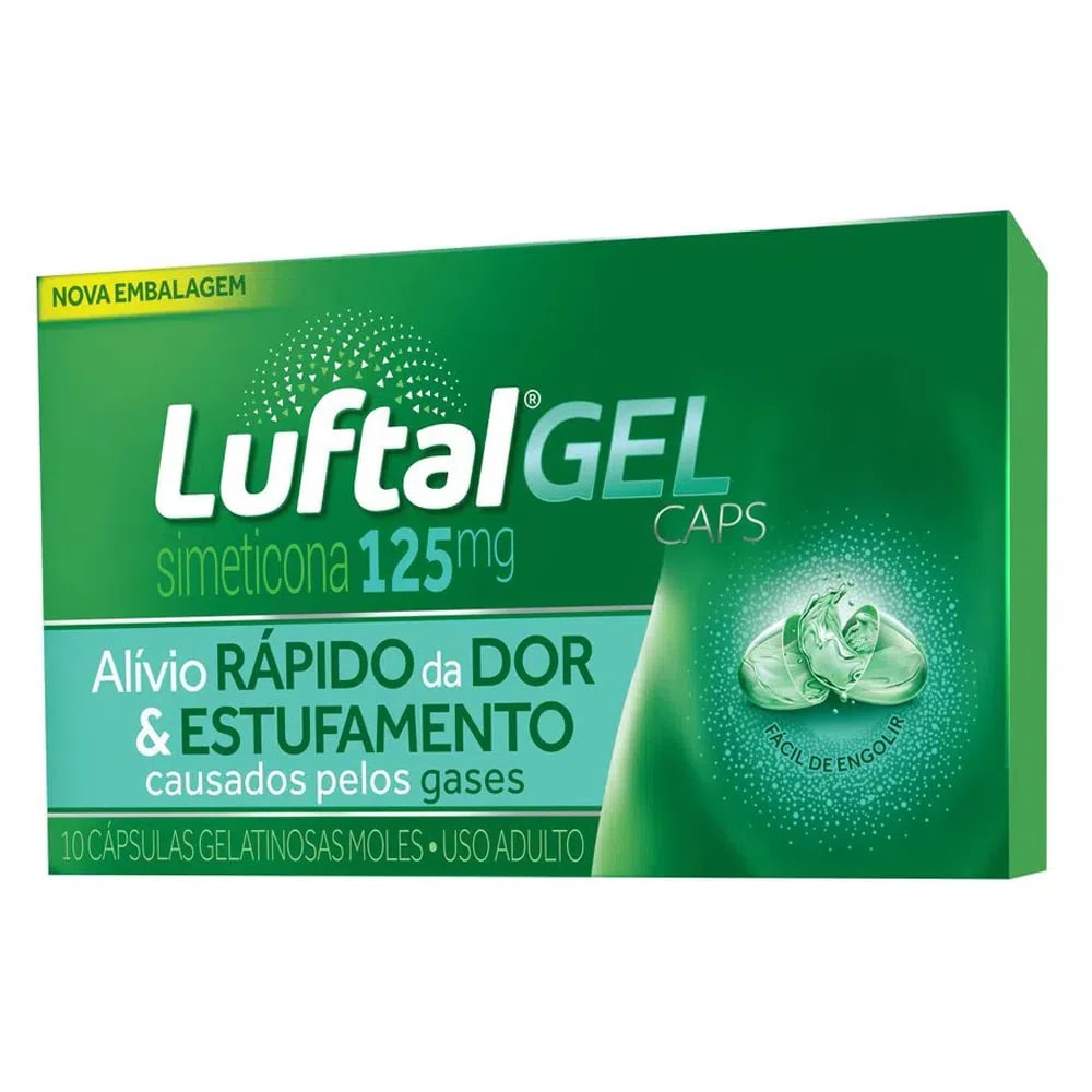 Encontraproduto.com.br - Luftal Gel Caps 125mg 10 Cápsulas Gelatinosas Moles