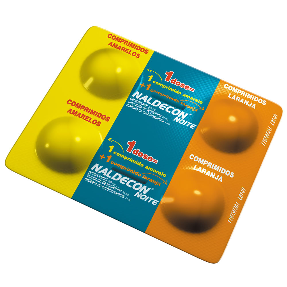 Encontraproduto.com.br - Naldecon Noite 4 Comprimidos Reckitt Benckiser