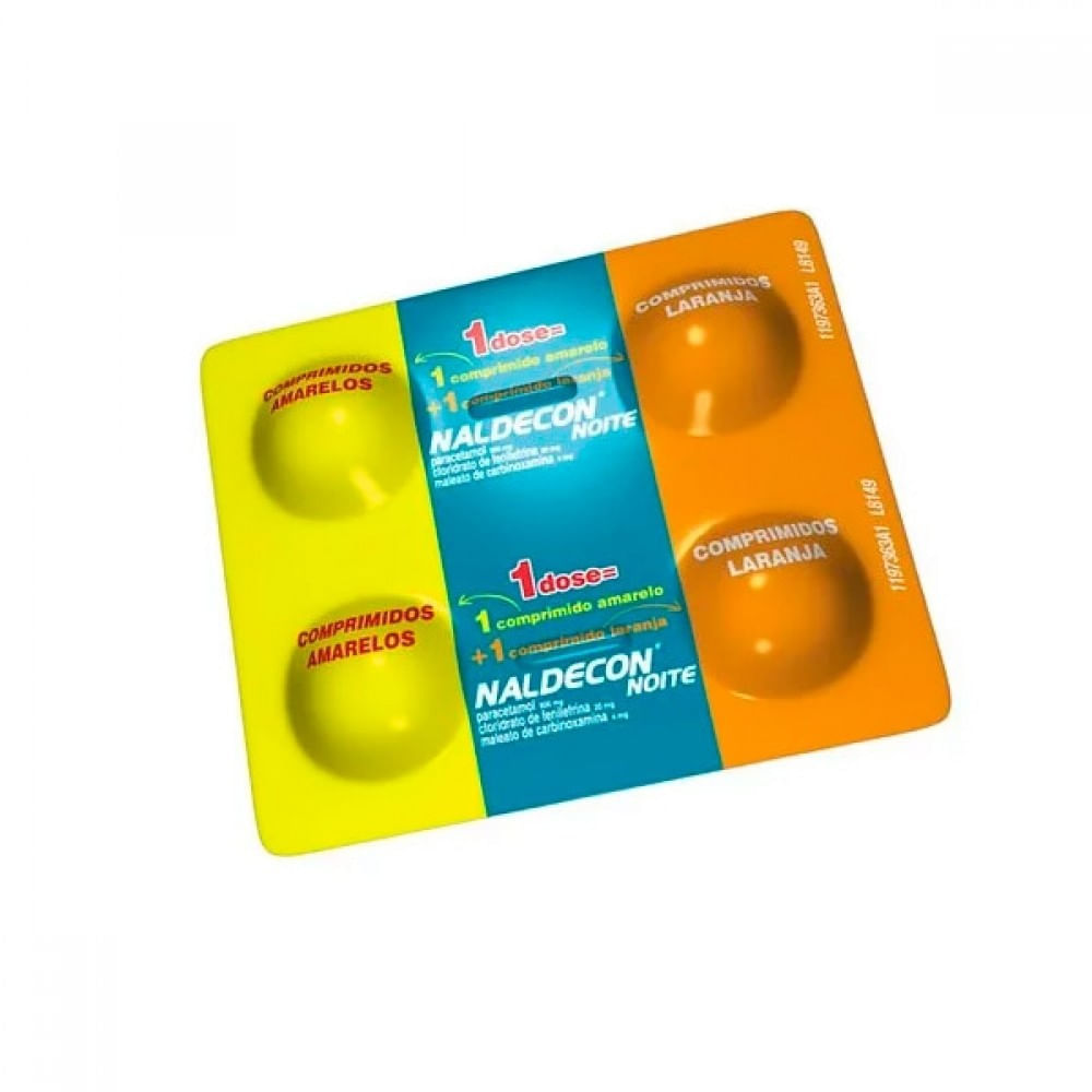 Encontraproduto.com.br - Naldecon Noite 4 Comprimidos Reckitt Benckiser