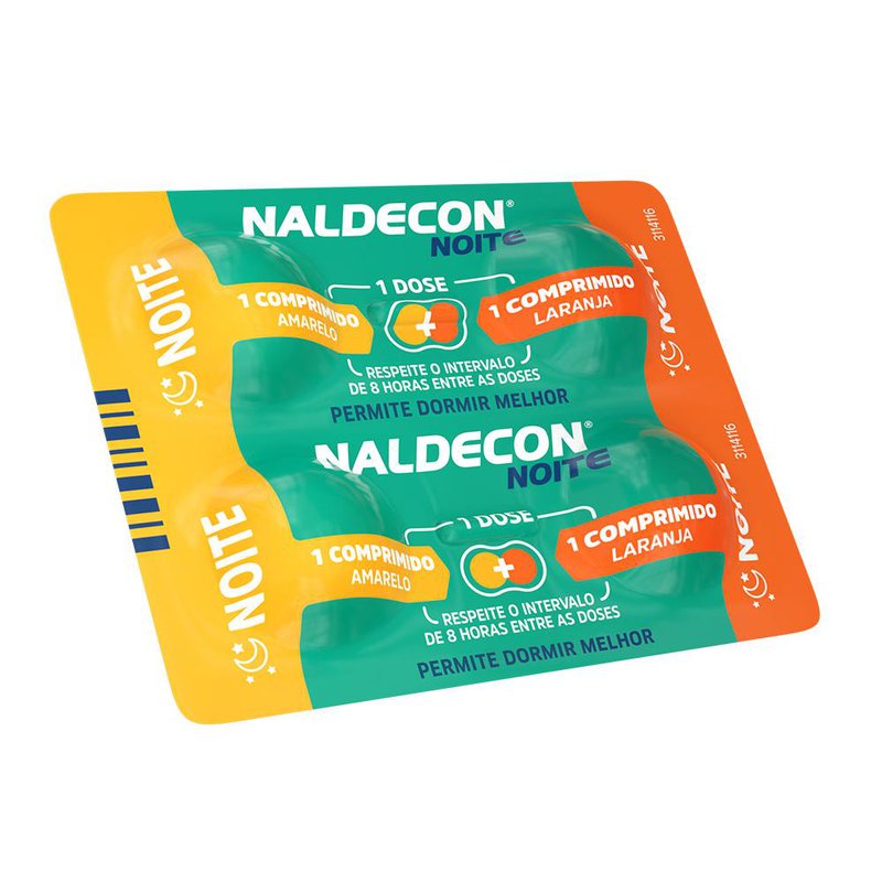 Encontraproduto.com.br - Naldecon Noite 4 Comprimidos Reckitt Benckiser