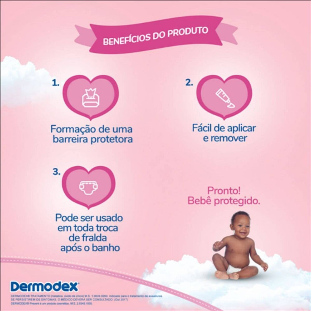 Encontraproduto.com.br - Creme Prevenção de Assaduras Dermodex Prevent 45g