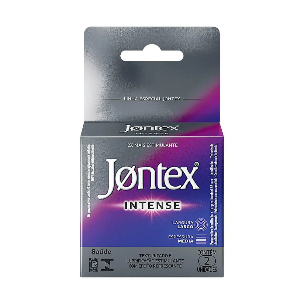 Encontraproduto.com.br - Preservativo Jontex Intense Com 2 Unidades