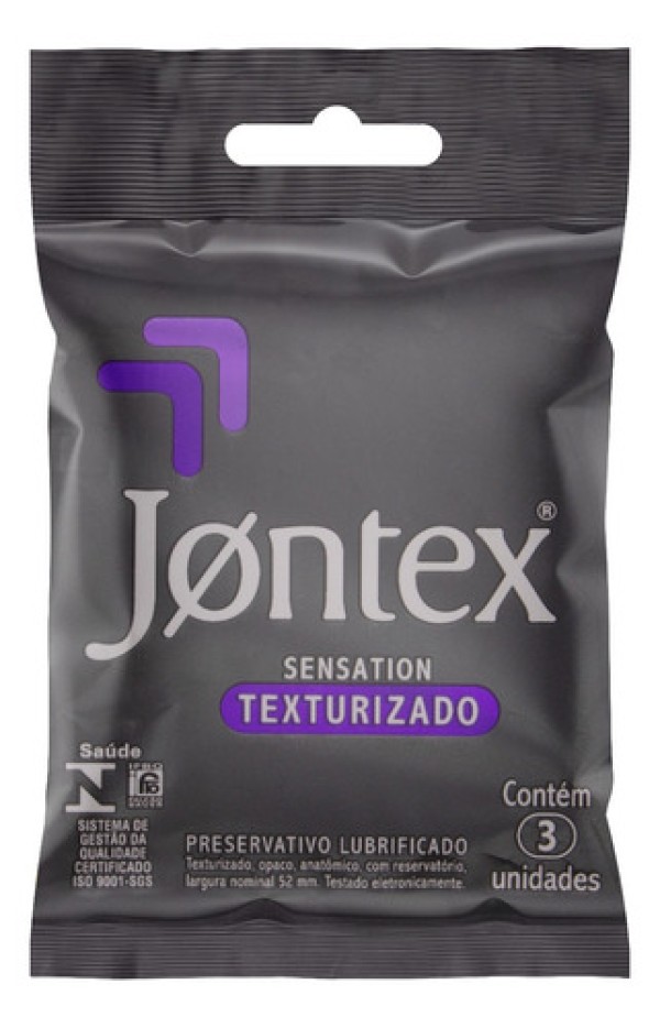 Encontraproduto.com.br - Preservativo Lubrificado Sensation Texturizado Jontex Pacote 3 Unidades