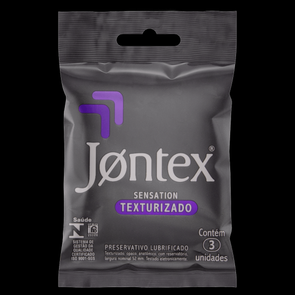 Encontraproduto.com.br - Preservativo Lubrificado Sensation Texturizado Jontex Pacote 3 Unidades