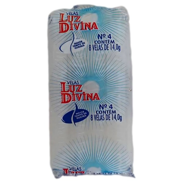 Encontraproduto.com.br - Vela Guanabara Luz Divina Nº04 14g Pacote com 8 unidades