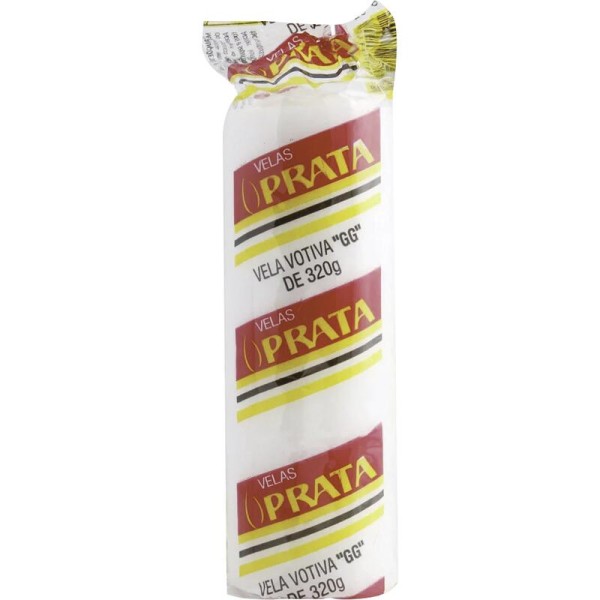 Vela Prata Votiva GG Pacote com 1x320g