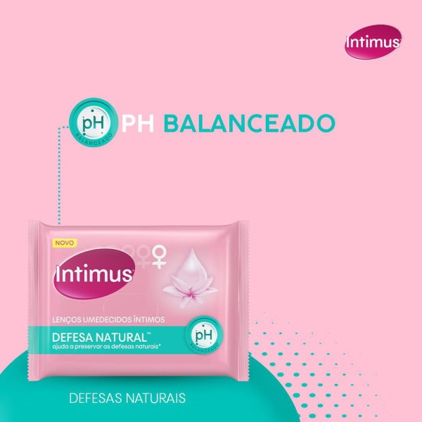 Lenço Umedecido Intimus Defesas Naturais 16 Unidades