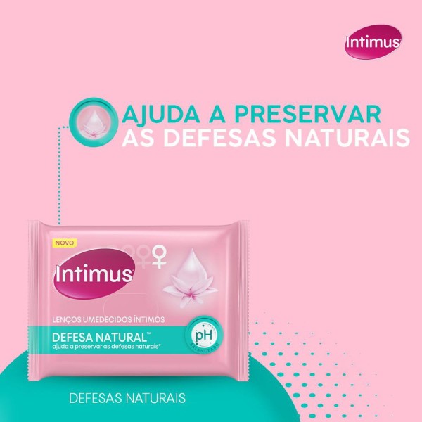 Encontraproduto.com.br - Lenço Umedecido Intimus Defesas Naturais 16 Unidades
