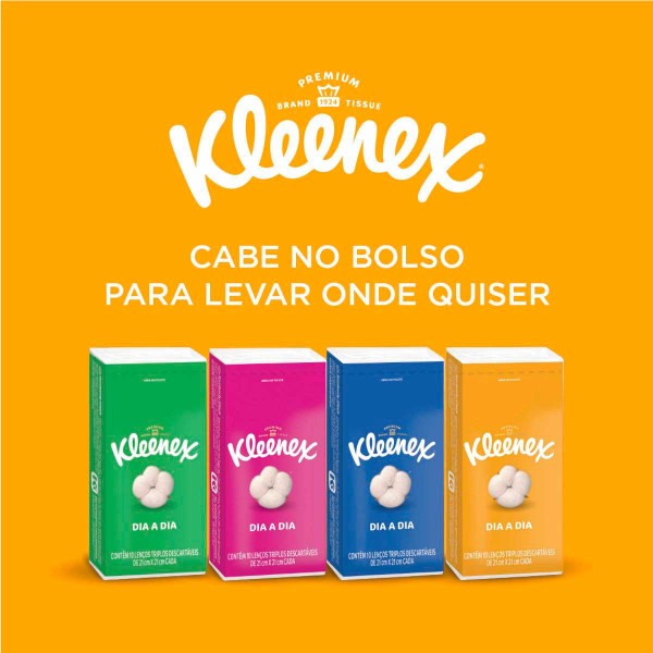 Encontraproduto.com.br - Lenço de Papel Kleenex Bolso Pacote com 4 unidades