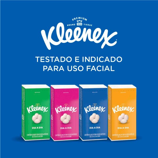 Encontraproduto.com.br - Lenço de Papel Kleenex Bolso Pacote com 4 unidades