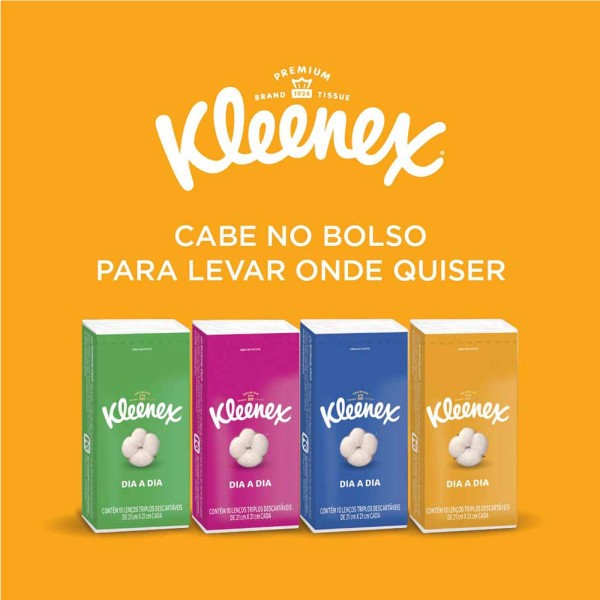 Encontraproduto.com.br - Lenço de Papel Kleenex Bolso Pacote com 4 unidades