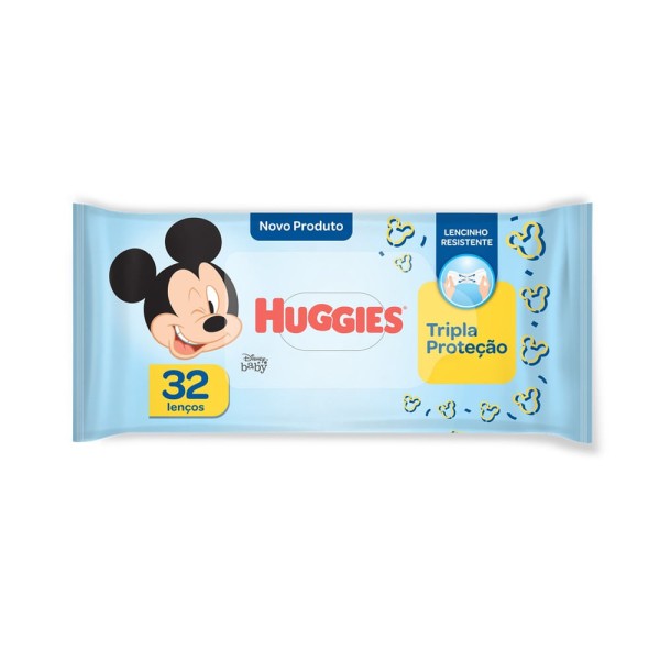 Encontraproduto.com.br - Lenço Umedecido Infantil Huggies Tripla Proteção - 32 unidades