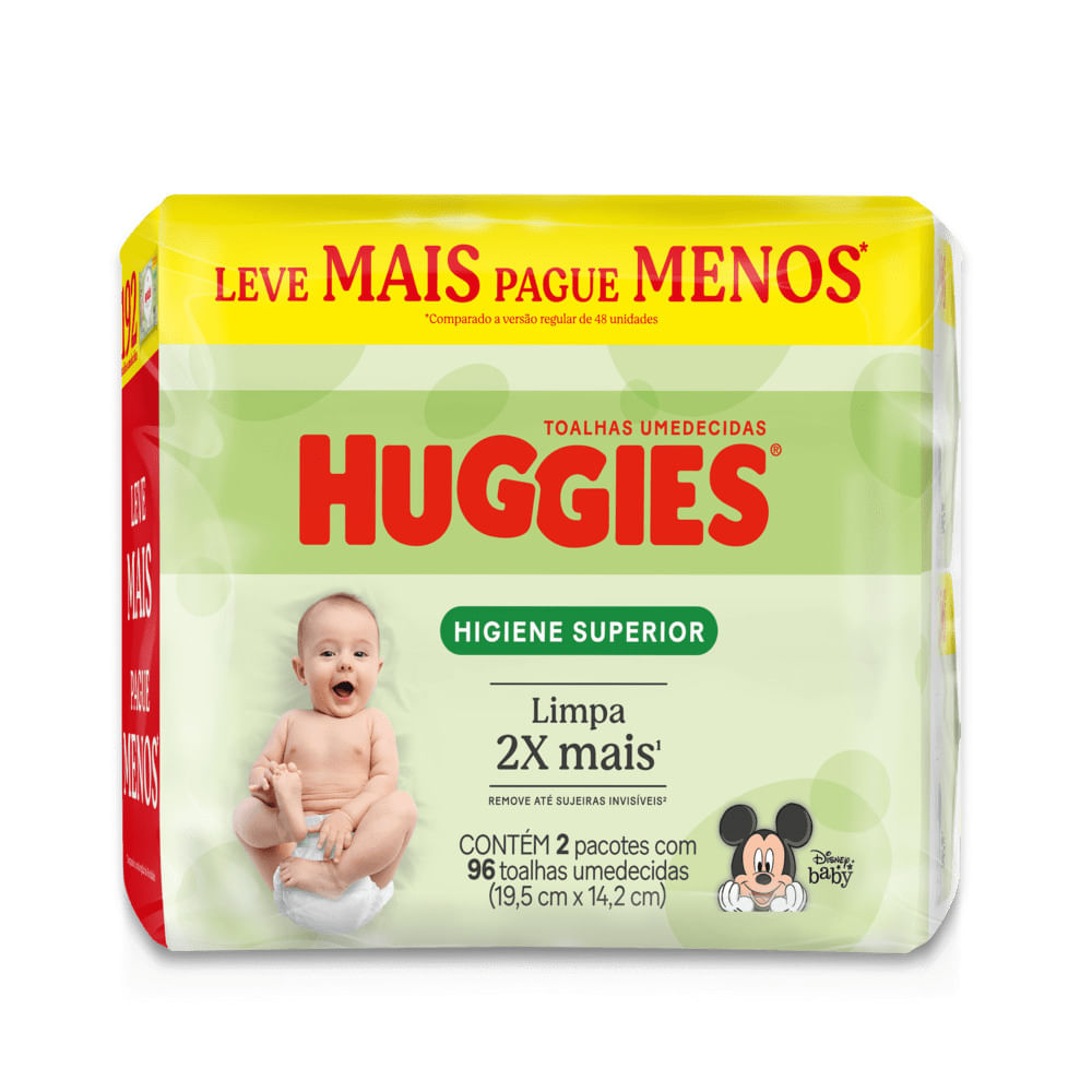 Encontraproduto.com.br - Lenco Umedecido Huggies Com 192 Higiene Superior Leve Mais Pague Menos