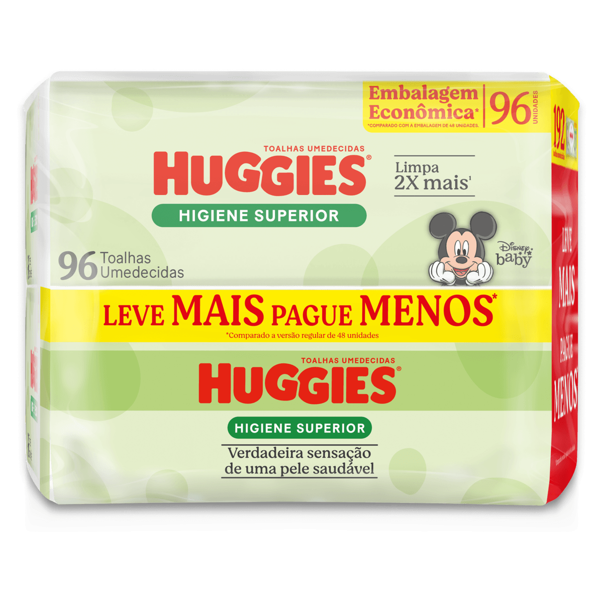 Encontraproduto.com.br - Lenco Umedecido Huggies Com 192 Higiene Superior Leve Mais Pague Menos