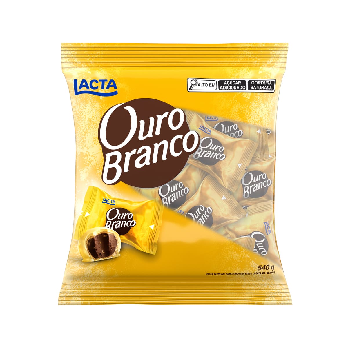 Bombom Lacta Ouro Branco Pacote 540g