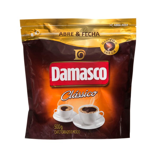 Encontraproduto.com.br - Café Torrado e Moído Damasco Clássico Pacote Abre e Fecha 500g