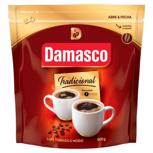 Encontraproduto.com.br - Café Torrado e Moído Damasco Clássico Pacote Abre e Fecha 500g