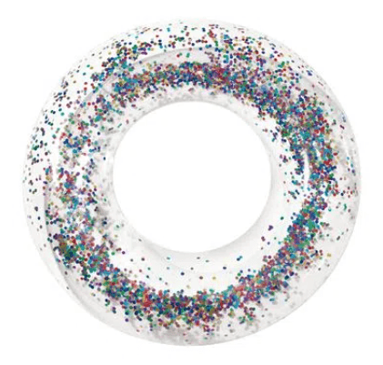 Encontraproduto.com.br - Boia Circular Redonda 80cm Adulto C/ Glitter Mor