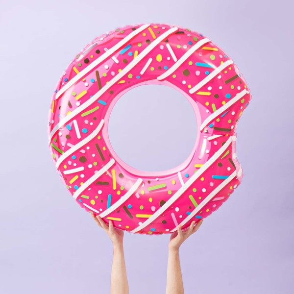 Encontraproduto.com.br - Boia Donut - Rosa MOR
