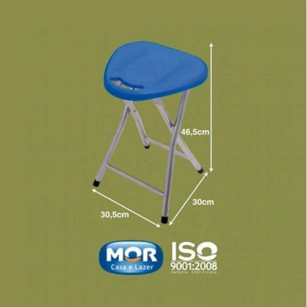Encontraproduto.com.br - Banqueta Triangular Dobrável Mor Delta Sortida 30X30X46CM