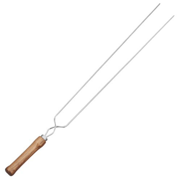 Encontraproduto.com.br - Espeto Duplo para Churrasco 75cm MOR