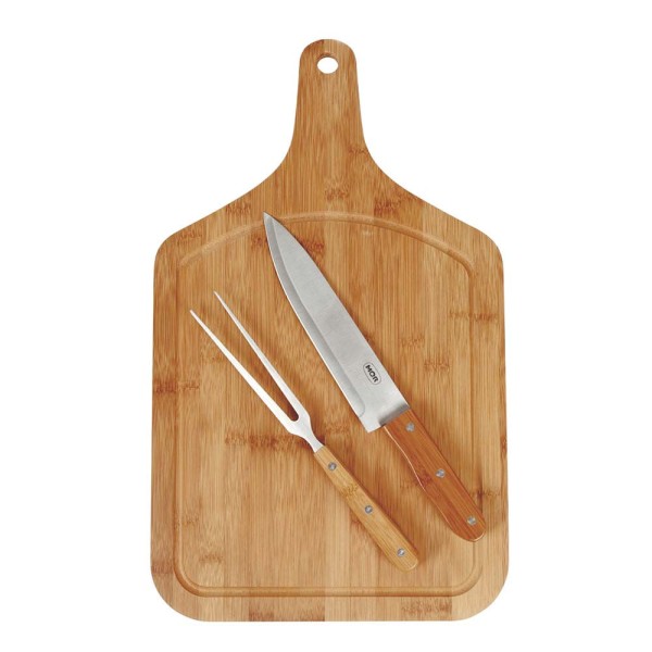 Conjunto Churrasco Bamboo Tábua 30cm x 50cm com Alça MOR