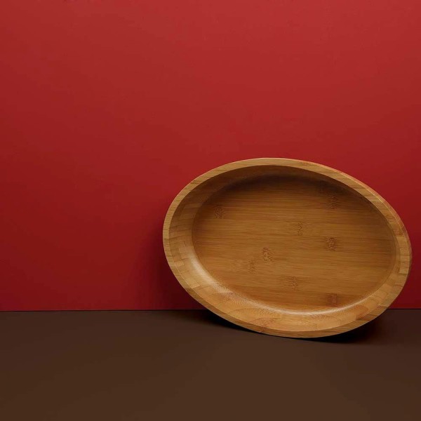 Encontraproduto.com.br - Gamela Oval Bamboo 33cm x 23cm MOR