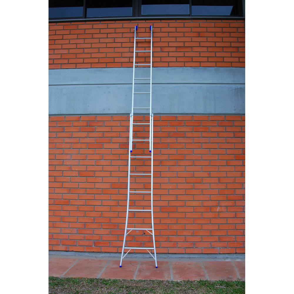 Encontraproduto.com.br - Escada de Alumínio Mor 2 x 8 Degraus Extensiva, 3 em 1 - 5204