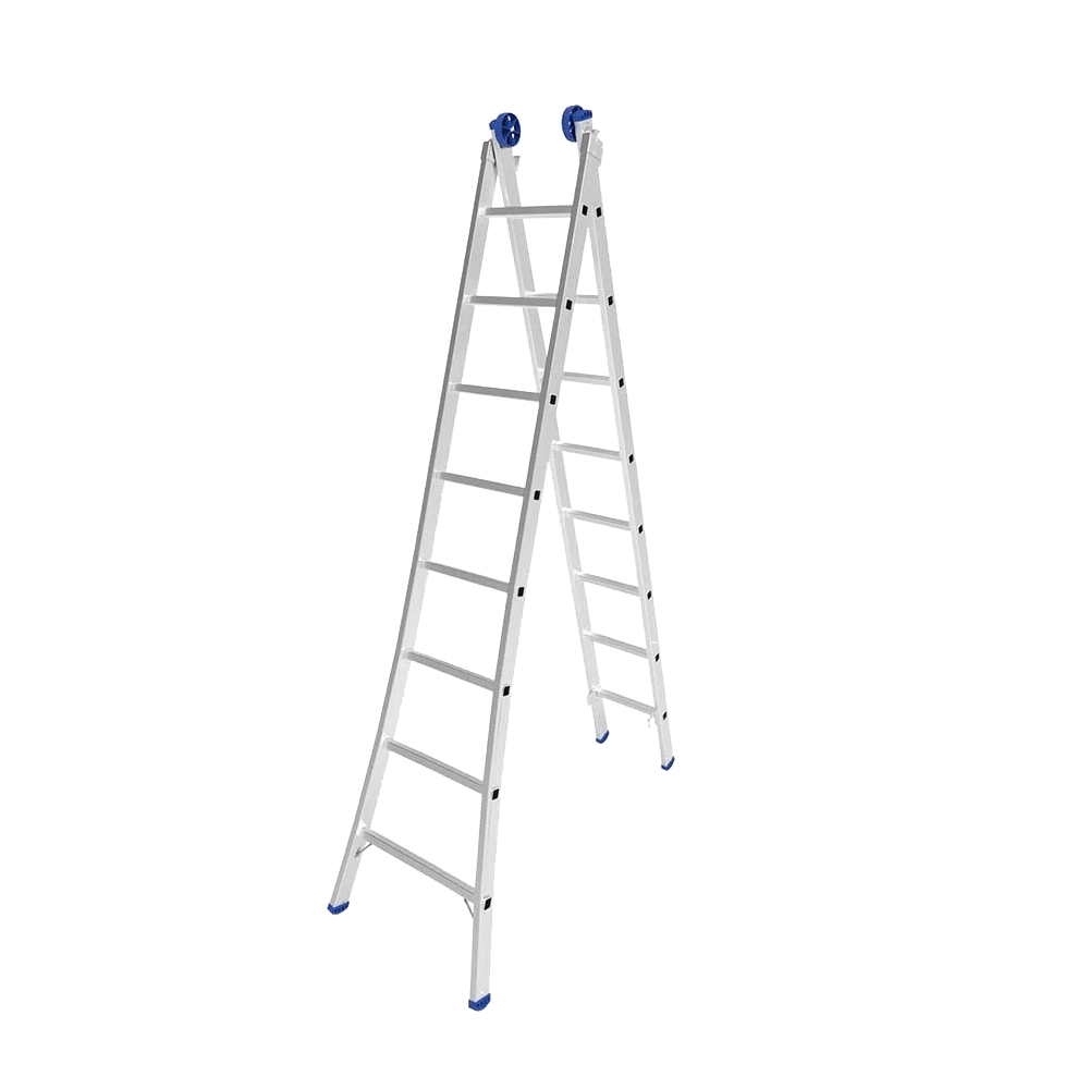 Encontraproduto.com.br - Escada de Alumínio Mor 2 x 8 Degraus Extensiva, 3 em 1 - 5204