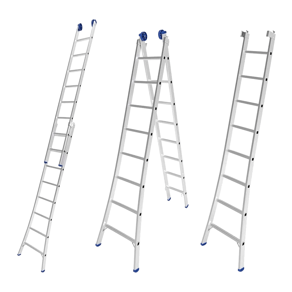 Encontraproduto.com.br - Escada de Alumínio Mor 2 x 8 Degraus Extensiva, 3 em 1 - 5204
