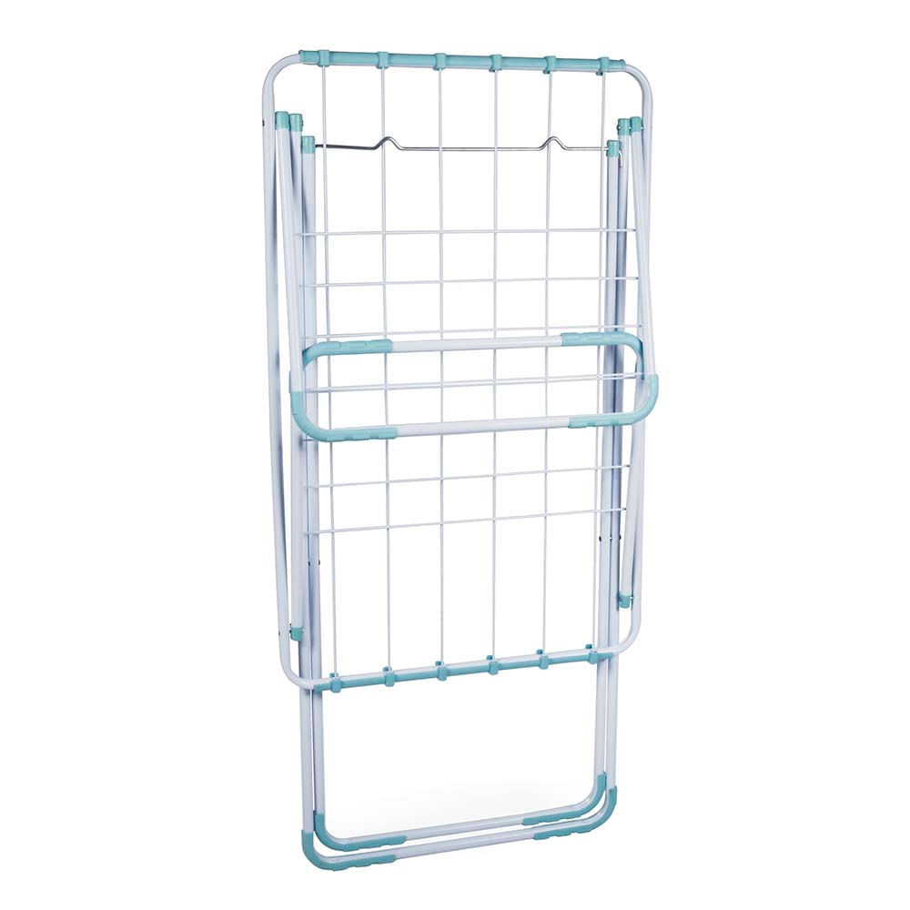 Encontraproduto.com.br - Varal de Chão Aço com Abas Lovely Azul Turquesa MOR