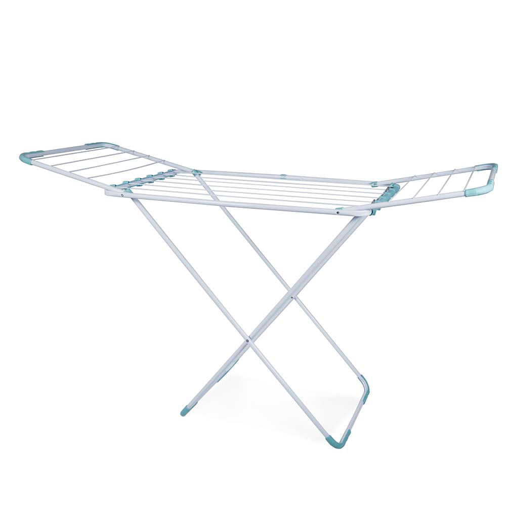 Encontraproduto.com.br - Varal de Chão Aço com Abas Lovely Azul Turquesa MOR