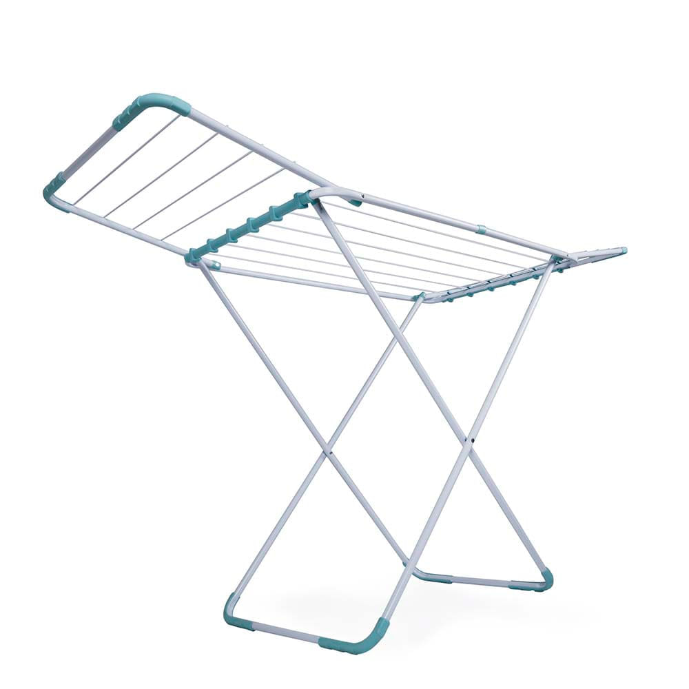 Encontraproduto.com.br - Varal de Chão Aço com Abas Lovely Azul Turquesa MOR