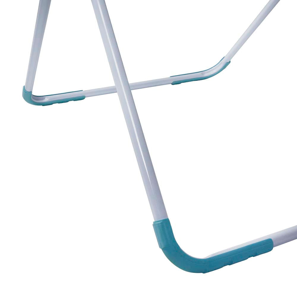Encontraproduto.com.br - Varal de Chão Aço com Abas Lovely Azul Turquesa MOR