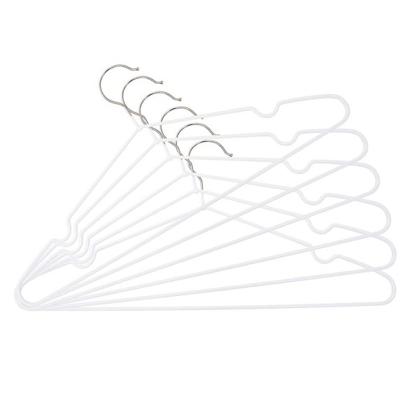 Encontraproduto.com.br - Kit Cabides Adulto Mor Soft Touch 6 unidades Aço com gancho - Branco