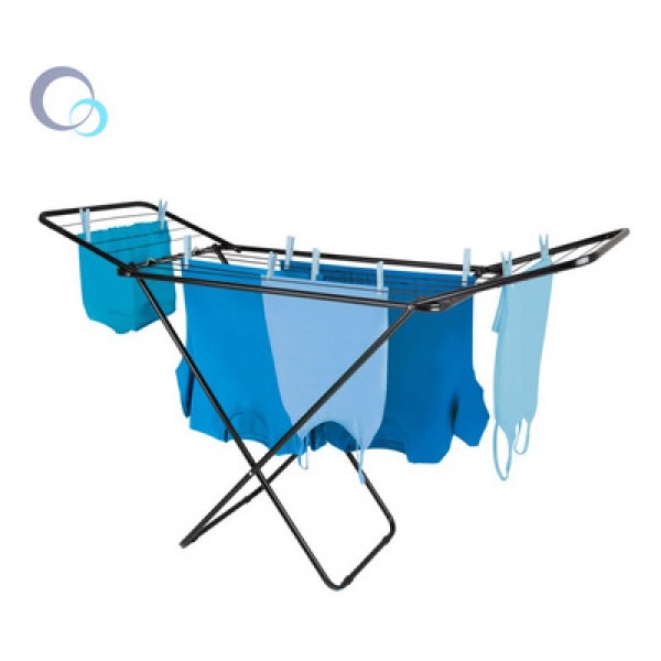 Encontraproduto.com.br - Varal de Chão Slim Mor com Abas com Tubos em Aço - Preto