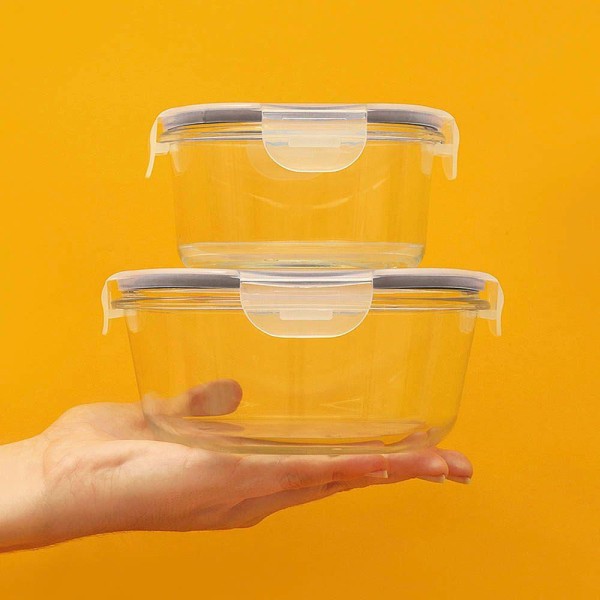 Encontraproduto.com.br - Pote Refratário Redondo com Tampa 420ml Mor Glass MOR