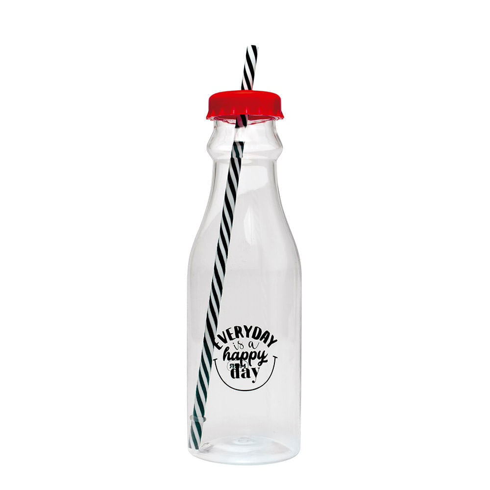 Encontraproduto.com.br - Garrafa com Canudo Retrô 625ml MOR