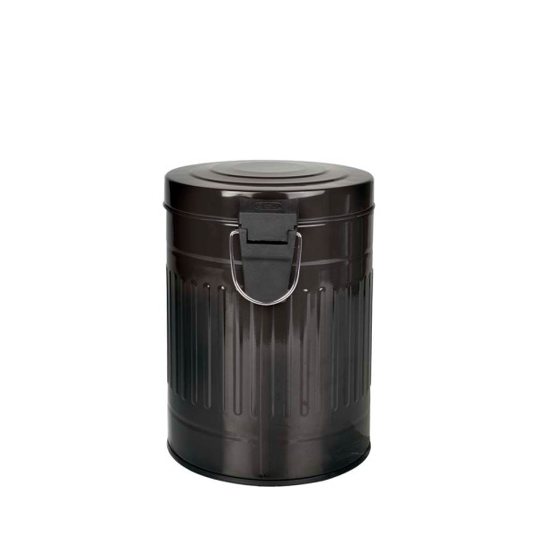 Encontraproduto.com.br - Lixeira Retrô Preta 5 L MOR