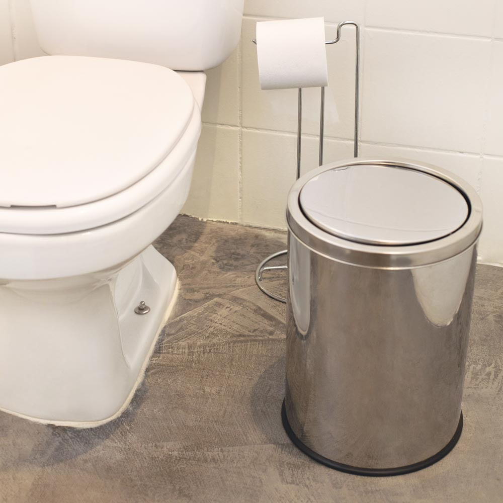 Encontraproduto.com.br - Lixeira Inox Basculante 12L