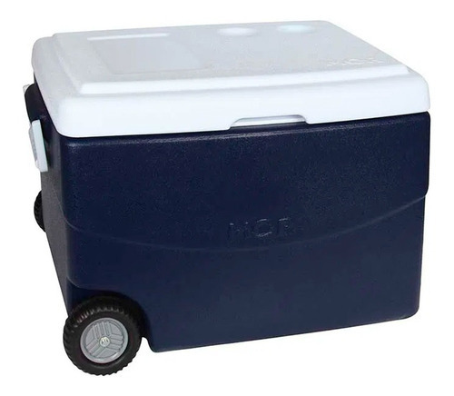 Encontraproduto.com.br - Caixa Térmica Glacial 70 Litros Azul Com Rodas Mor