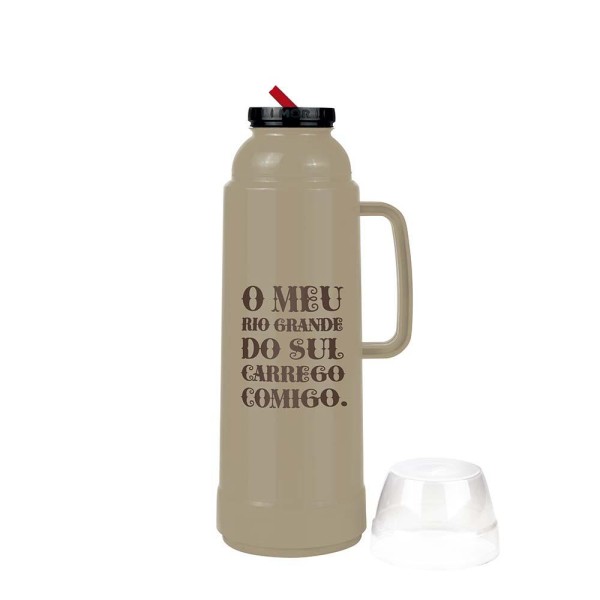 Encontraproduto.com.br - Garrafa Térmica Use Farroupilha Bege 1 Litro Mor