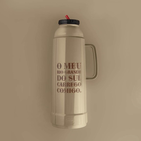Encontraproduto.com.br - Garrafa Térmica Use Farroupilha Bege 1 Litro Mor