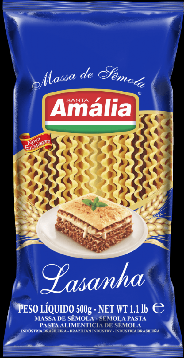 Massa de Semolina Santa Amália Lasanha 500g