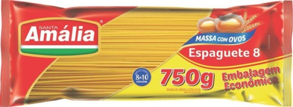 Macarrao Santa Amalia 750g Espaguete Nº8 C Ovos