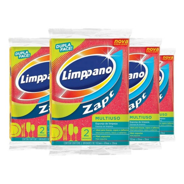 Encontraproduto.com.br - ESPONJA LIMPPANO ZAPT DUPLA FACE C2