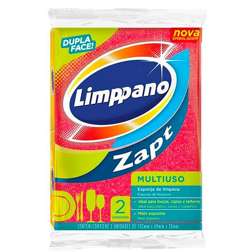 Encontraproduto.com.br - ESPONJA LIMPPANO ZAPT DUPLA FACE C2