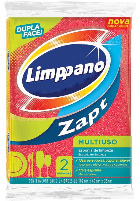 Encontraproduto.com.br - ESPONJA LIMPPANO ZAPT DUPLA FACE C2